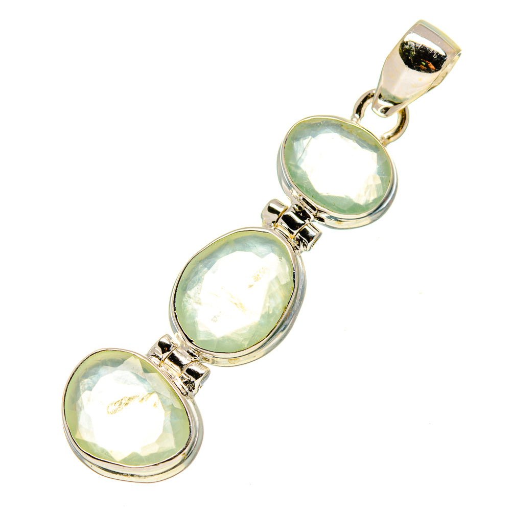 Prehnite Pendants handcrafted by Anasilvercos - PD757355 - Photo 2