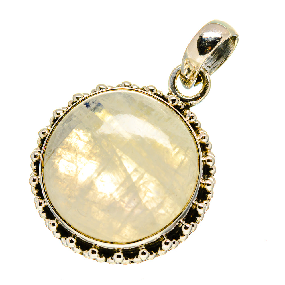 Rainbow Moonstone Pendants handcrafted by Anasilvercos - PD757358
