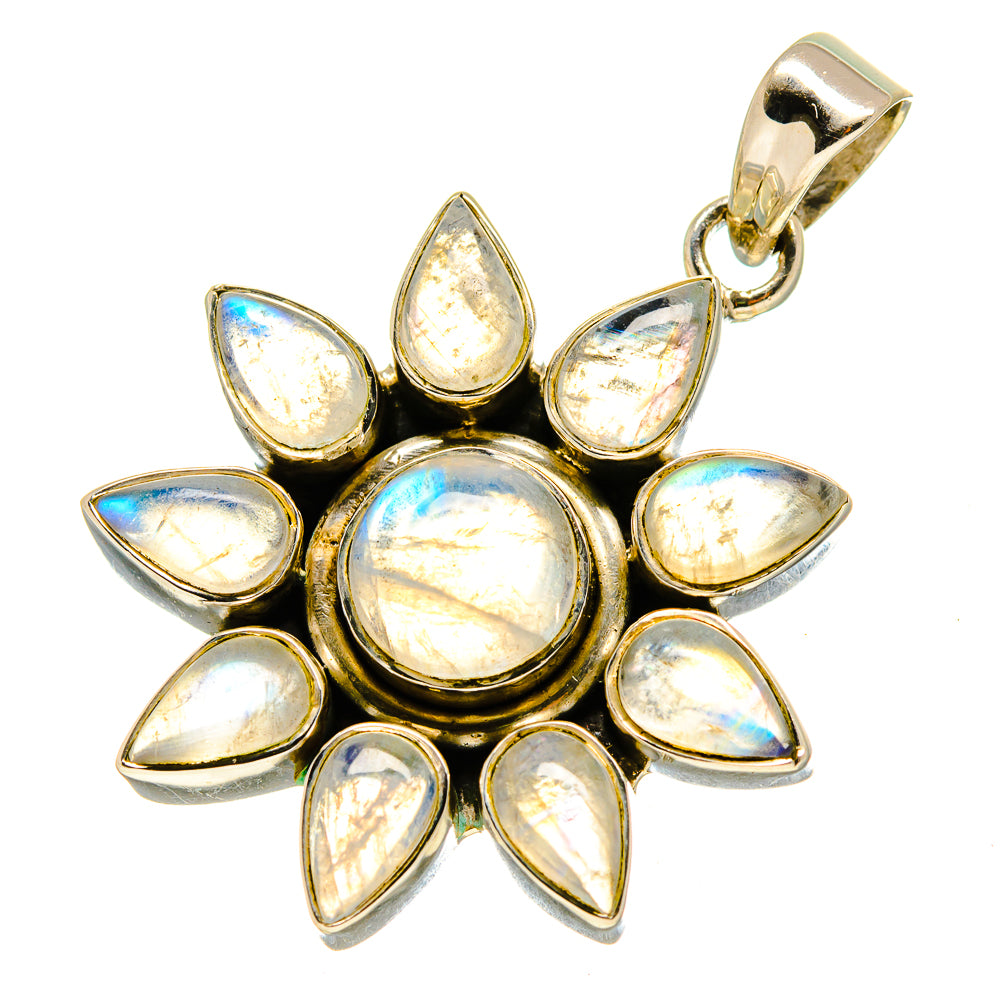 Rainbow Moonstone Pendants handcrafted by Anasilvercos - PD757363