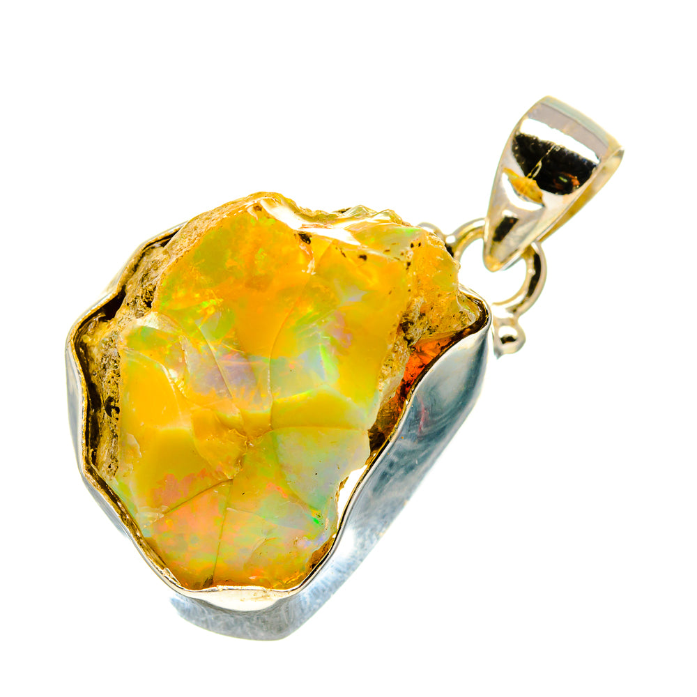 Ethiopian Opal Pendants handcrafted by Anasilvercos - PD757368