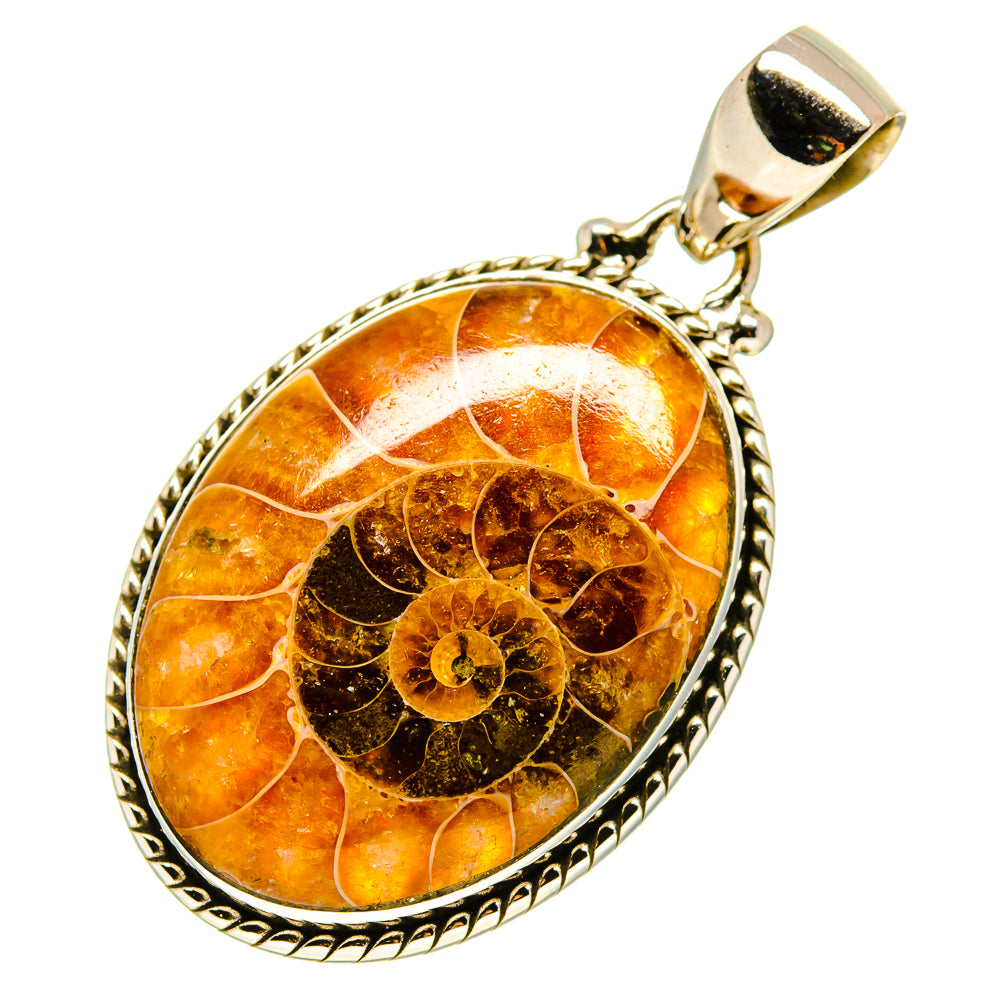 Ammonite Fossil Pendants handcrafted by Anasilvercos - PD757383