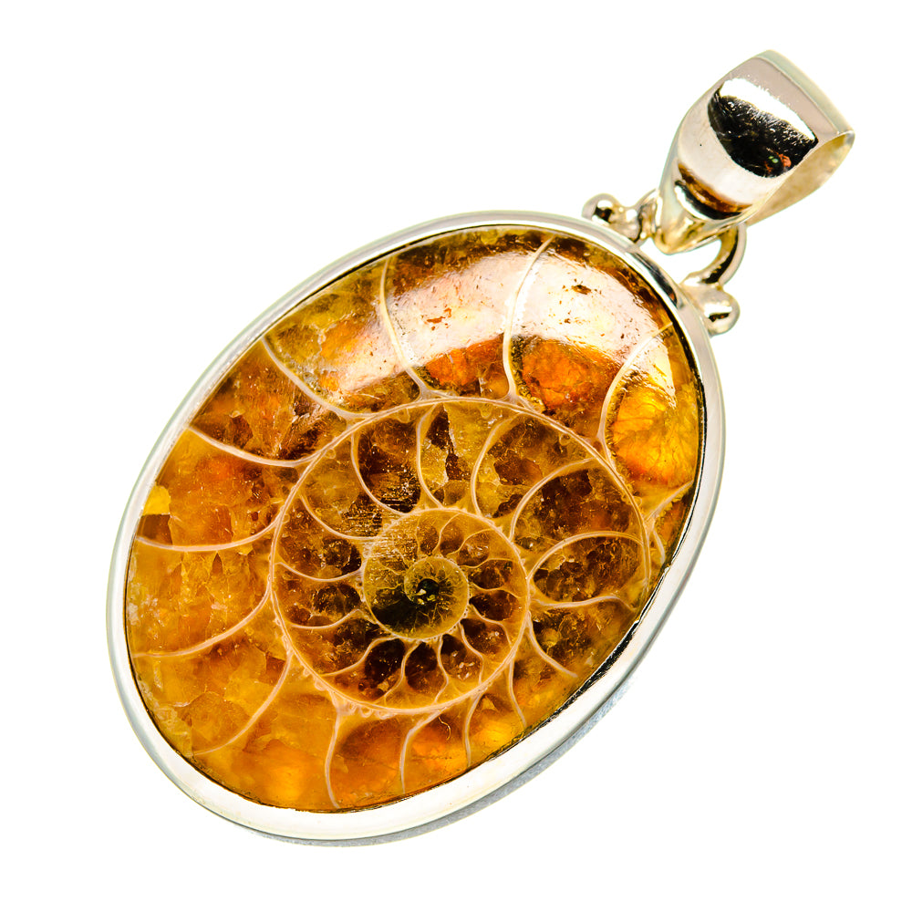 Ammonite Fossil Pendants handcrafted by Anasilvercos - PD757384