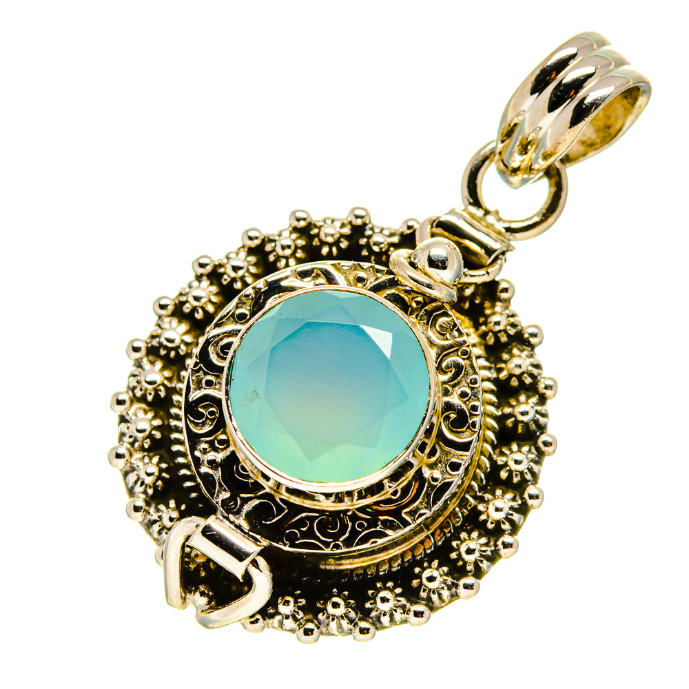 Aqua Chalcedony Pendants handcrafted by Anasilvercos - PD757386
