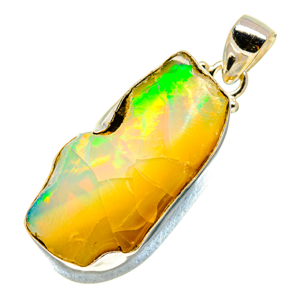 Ethiopian Opal Pendants handcrafted by Anasilvercos - PD757391