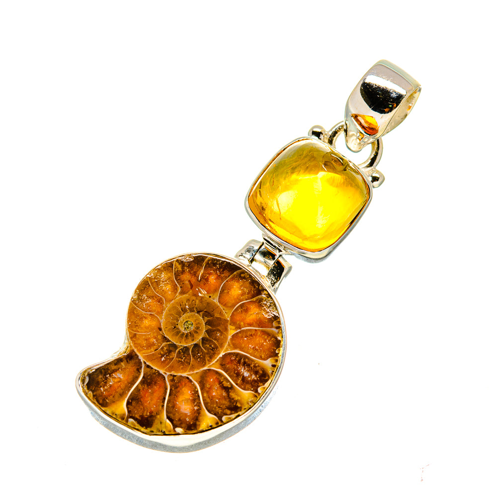 Ammonite Fossil Pendants handcrafted by Anasilvercos - PD757413