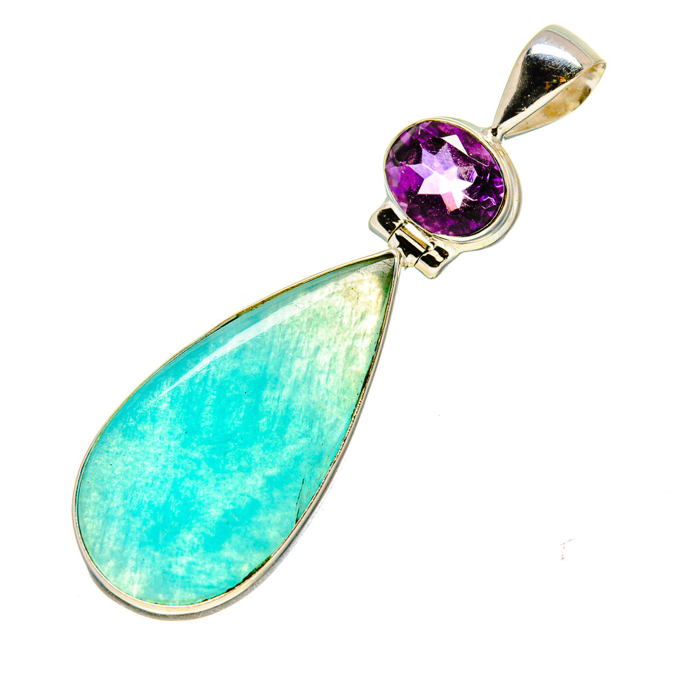 Peruvian Amazonite Pendants handcrafted by Anasilvercos - PD757423