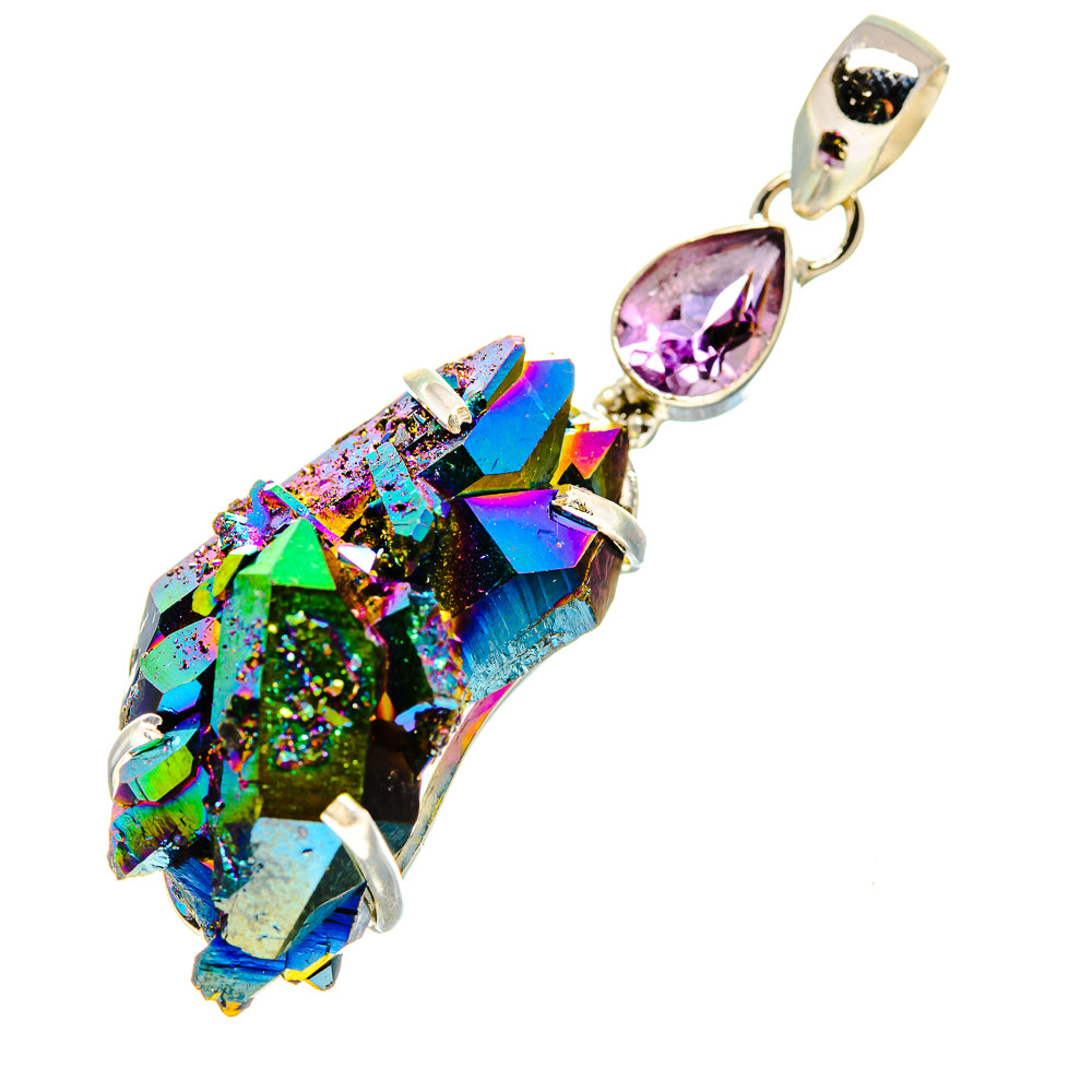 Titanium Sunshine Druzy Pendants handcrafted by Anasilvercos - PD757424