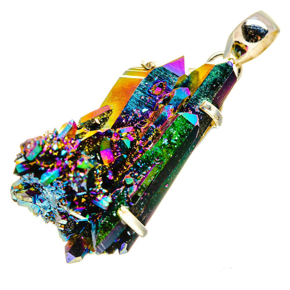 Titanium Sunshine Druzy Pendants handcrafted by Anasilvercos - PD757430