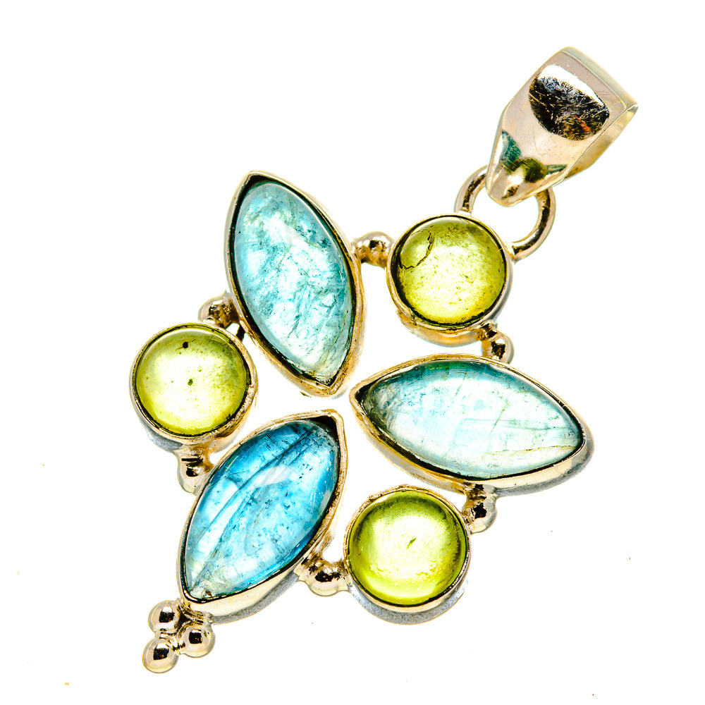 Blue Fluorite Pendants handcrafted by Anasilvercos - PD757445