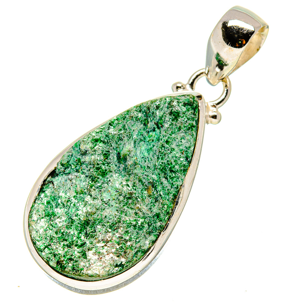 Green Fuchsite Pendants handcrafted by Anasilvercos - PD757448 - Photo 2