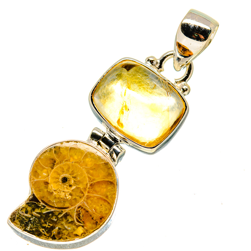 Ammonite Fossil Pendants handcrafted by Anasilvercos - PD757451