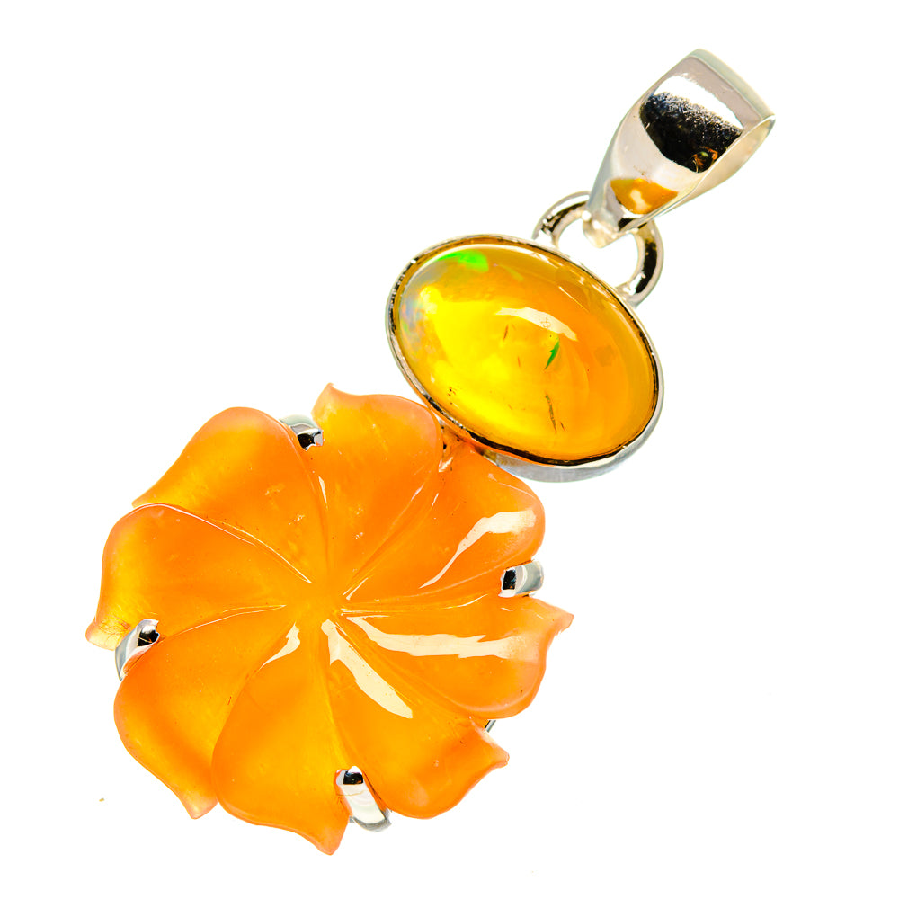Peach Moonstone Pendants handcrafted by Anasilvercos - PD757460