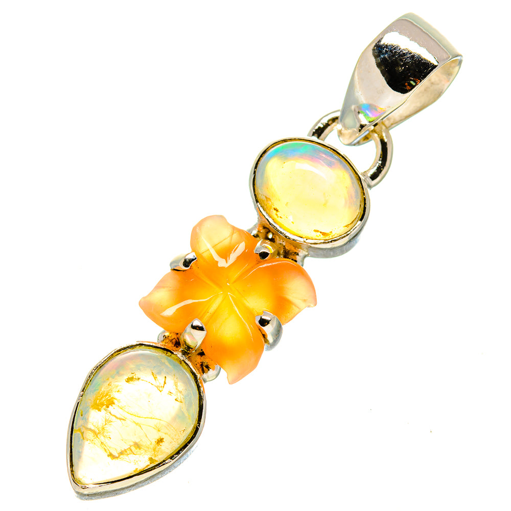 Ethiopian Opal Pendants handcrafted by Anasilvercos - PD757470