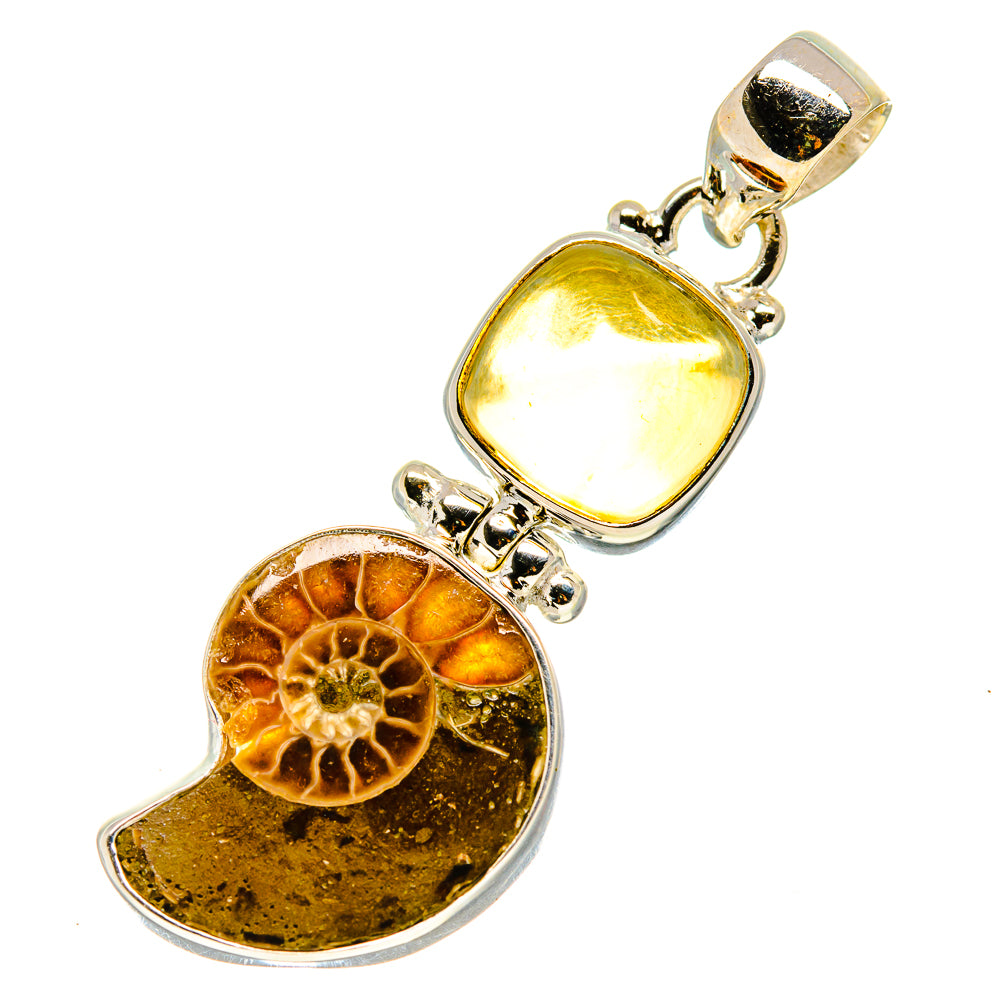Ammonite Fossil Pendants handcrafted by Anasilvercos - PD757485