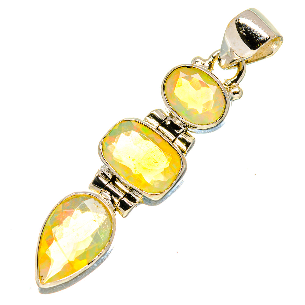 Ethiopian Opal Pendants handcrafted by Anasilvercos - PD757491