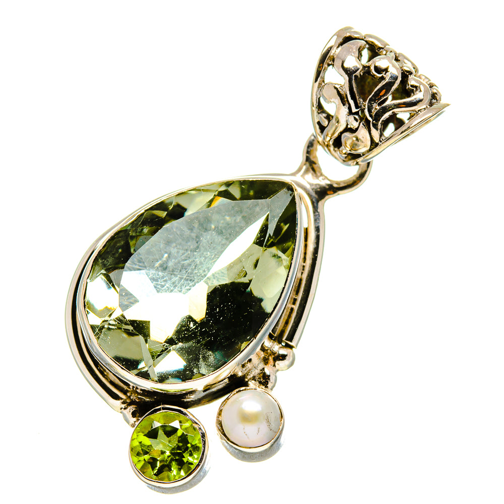 Green Amethyst Pendants handcrafted by Anasilvercos - PD757493