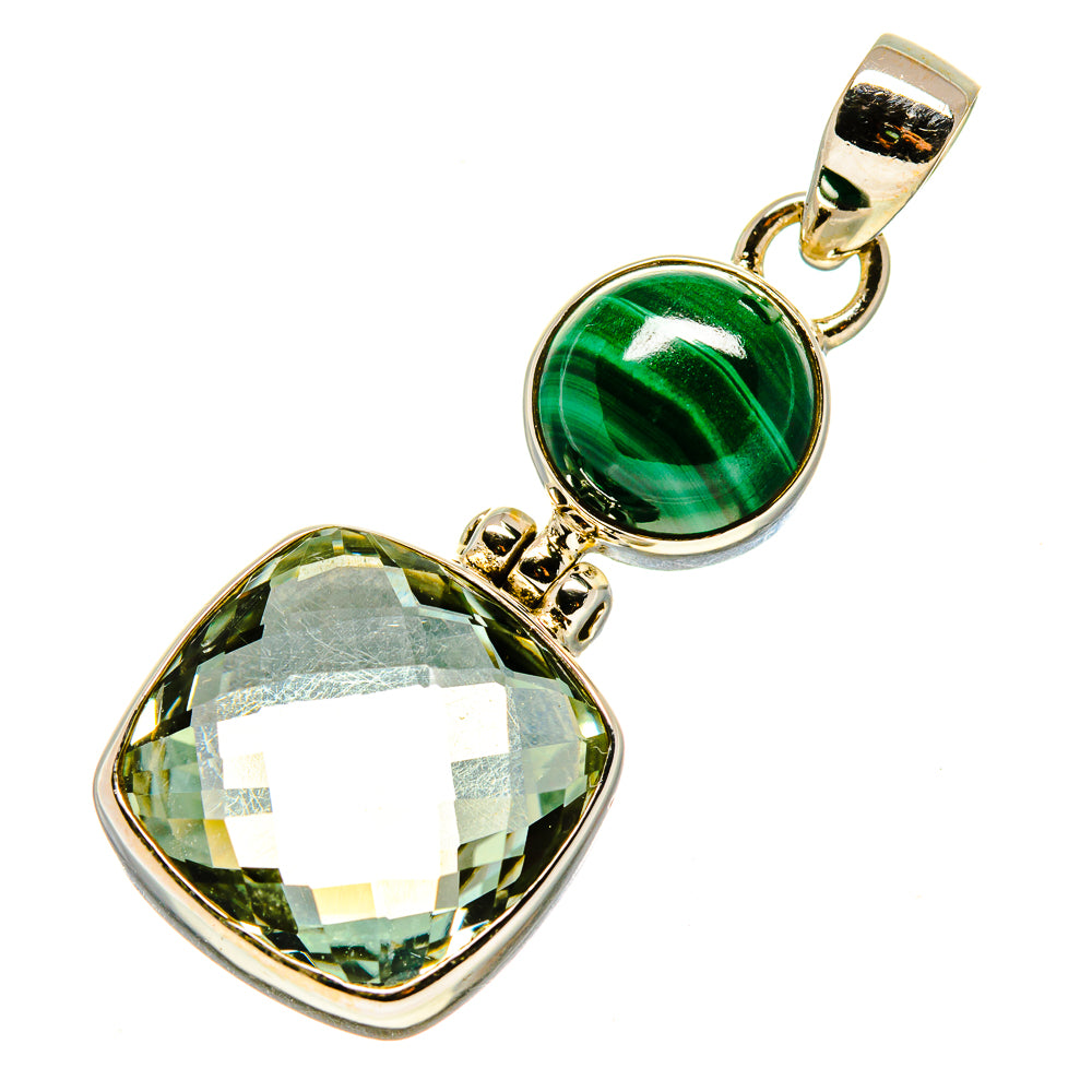 Green Amethyst Pendants handcrafted by Anasilvercos - PD757510