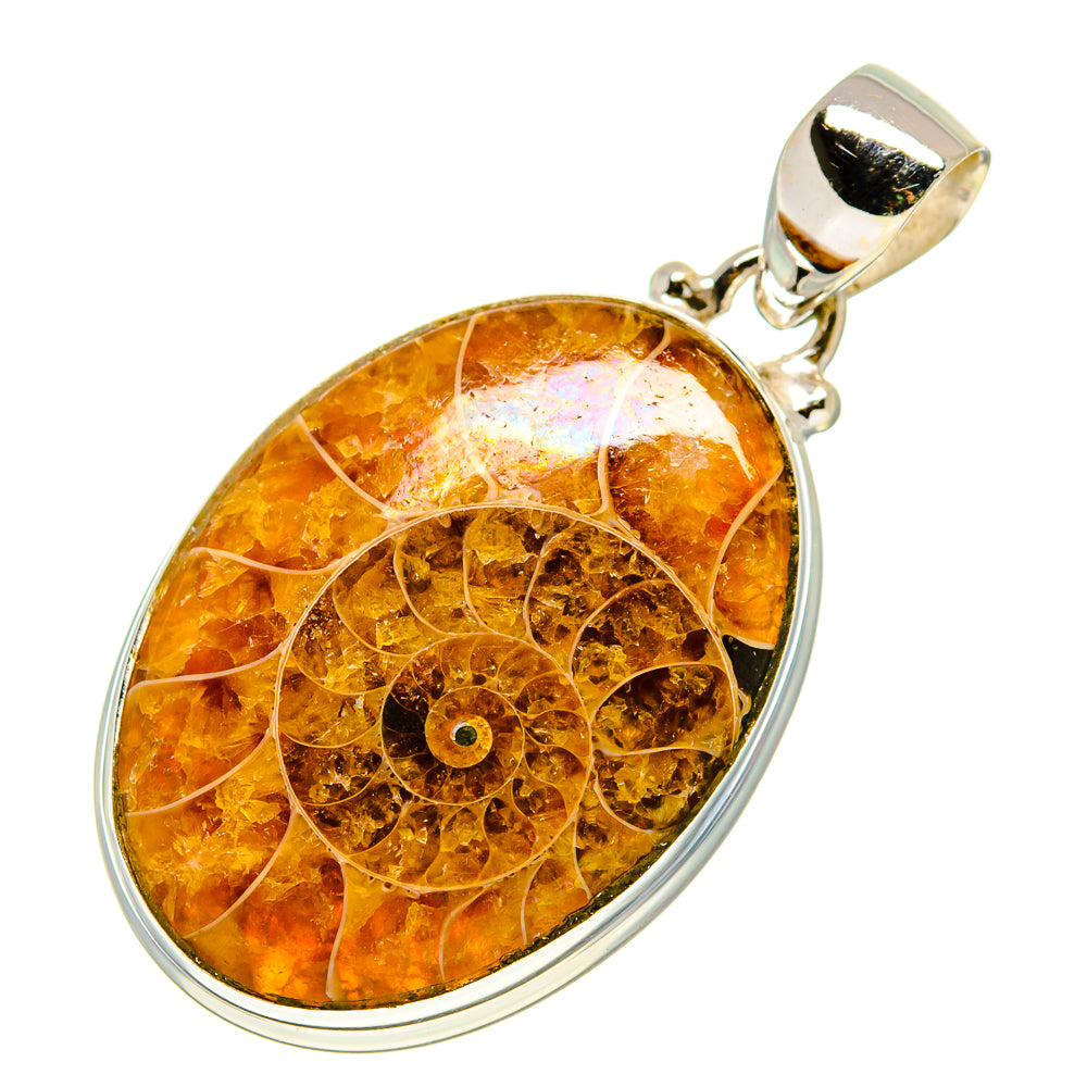 Ammonite Fossil Pendants handcrafted by Anasilvercos - PD757517