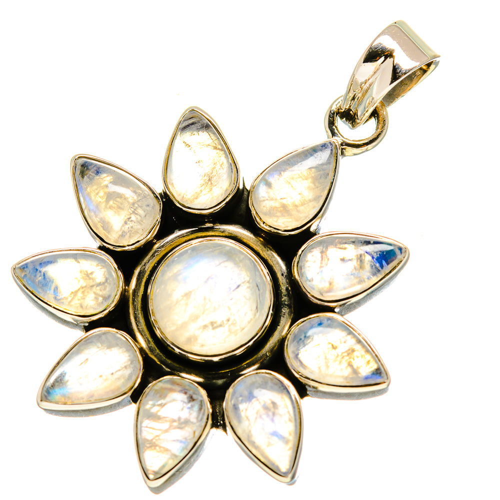 Rainbow Moonstone Pendants handcrafted by Anasilvercos - PD757521