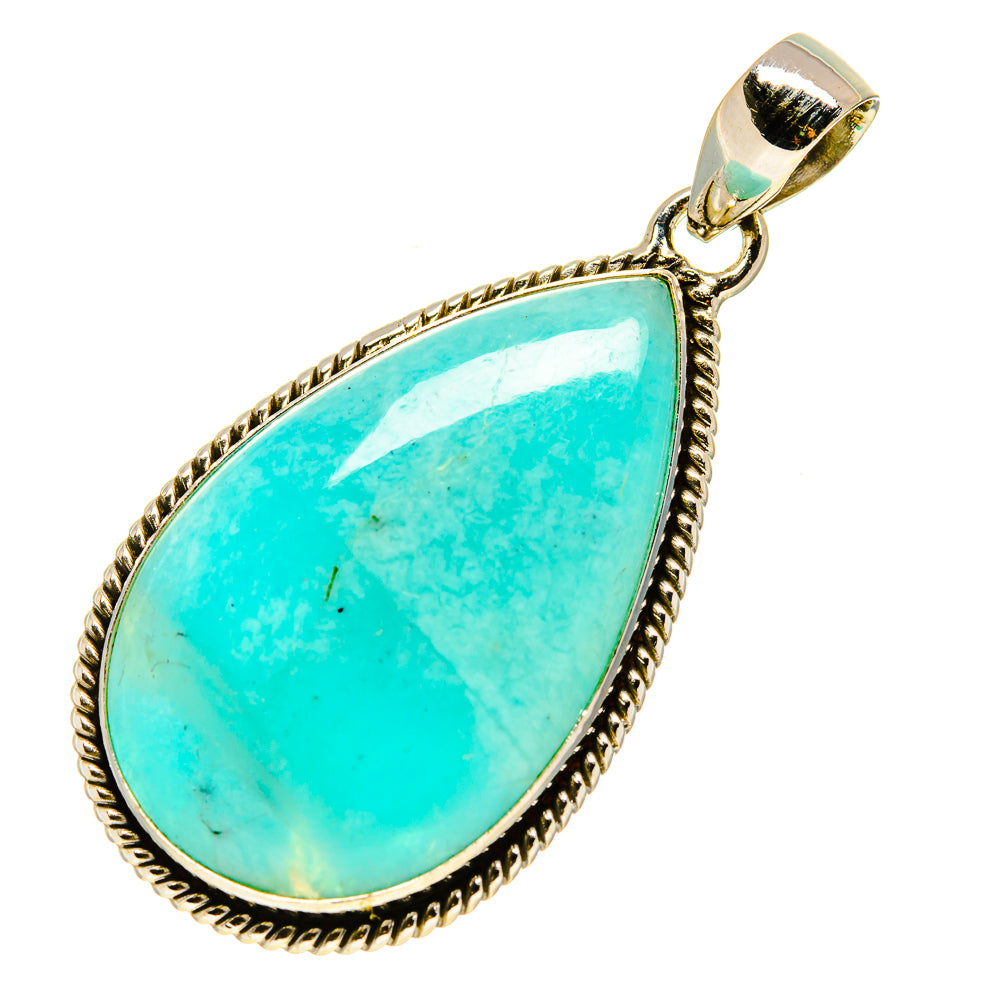 Peruvian Amazonite Pendants handcrafted by Anasilvercos - PD757527
