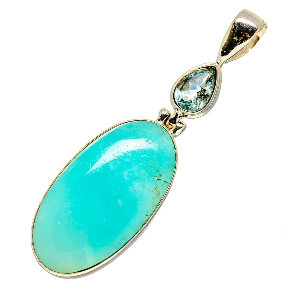 Peruvian Amazonite Pendants handcrafted by Anasilvercos - PD757536