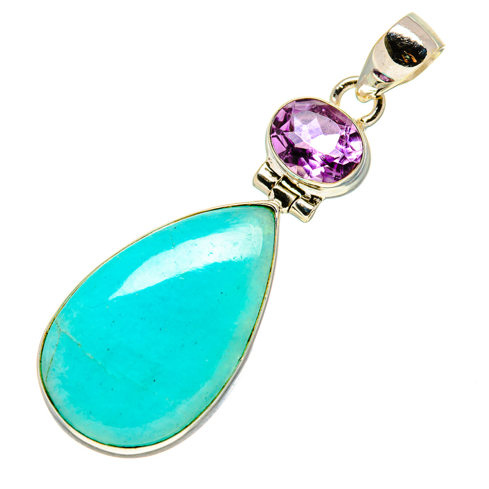 Peruvian Amazonite Pendants handcrafted by Anasilvercos - PD757543
