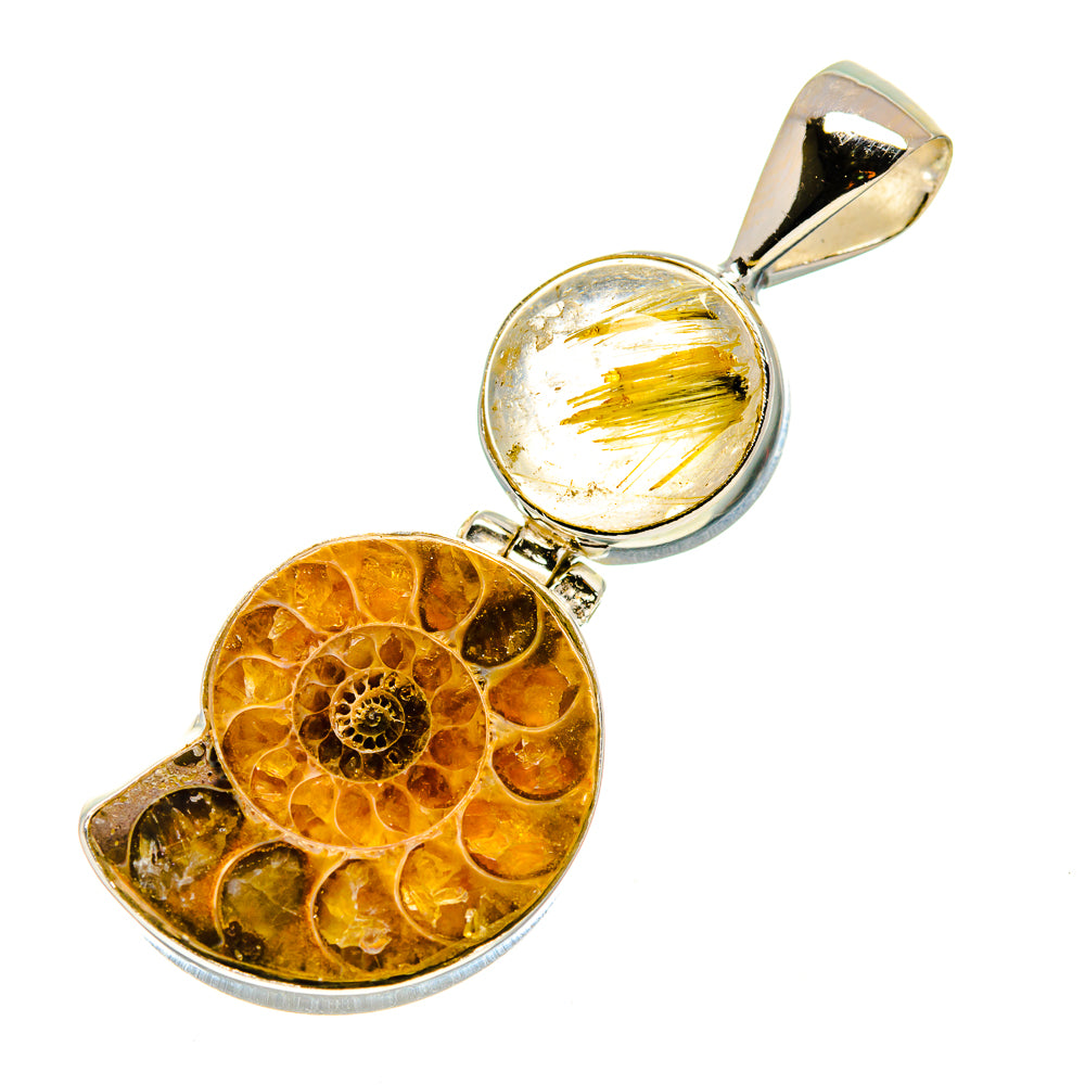 Ammonite Fossil Pendants handcrafted by Anasilvercos - PD757544