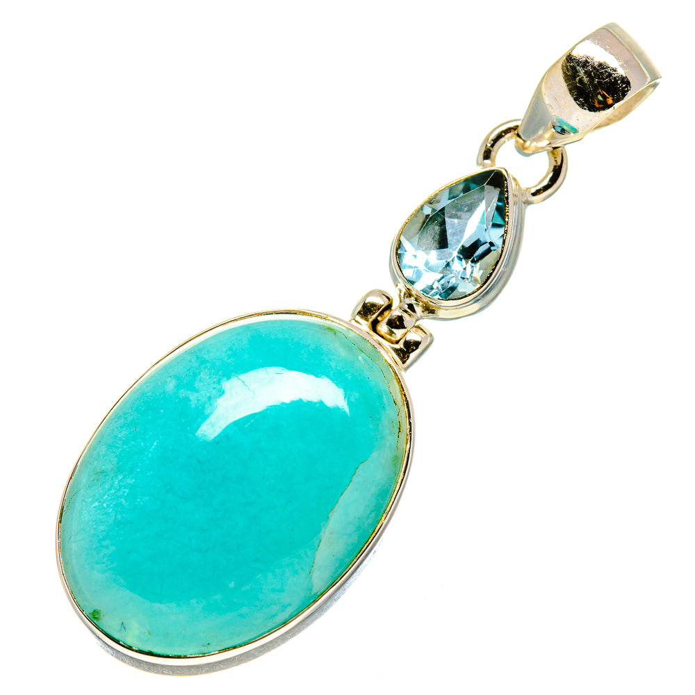 Peruvian Amazonite Pendants handcrafted by Anasilvercos - PD757546