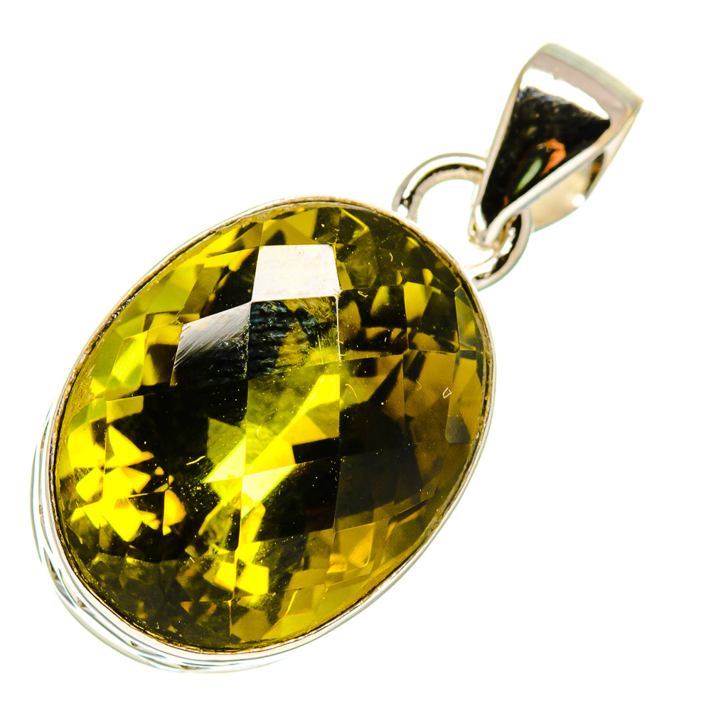 Olive Quartz Pendants handcrafted by Anasilvercos - PD757550