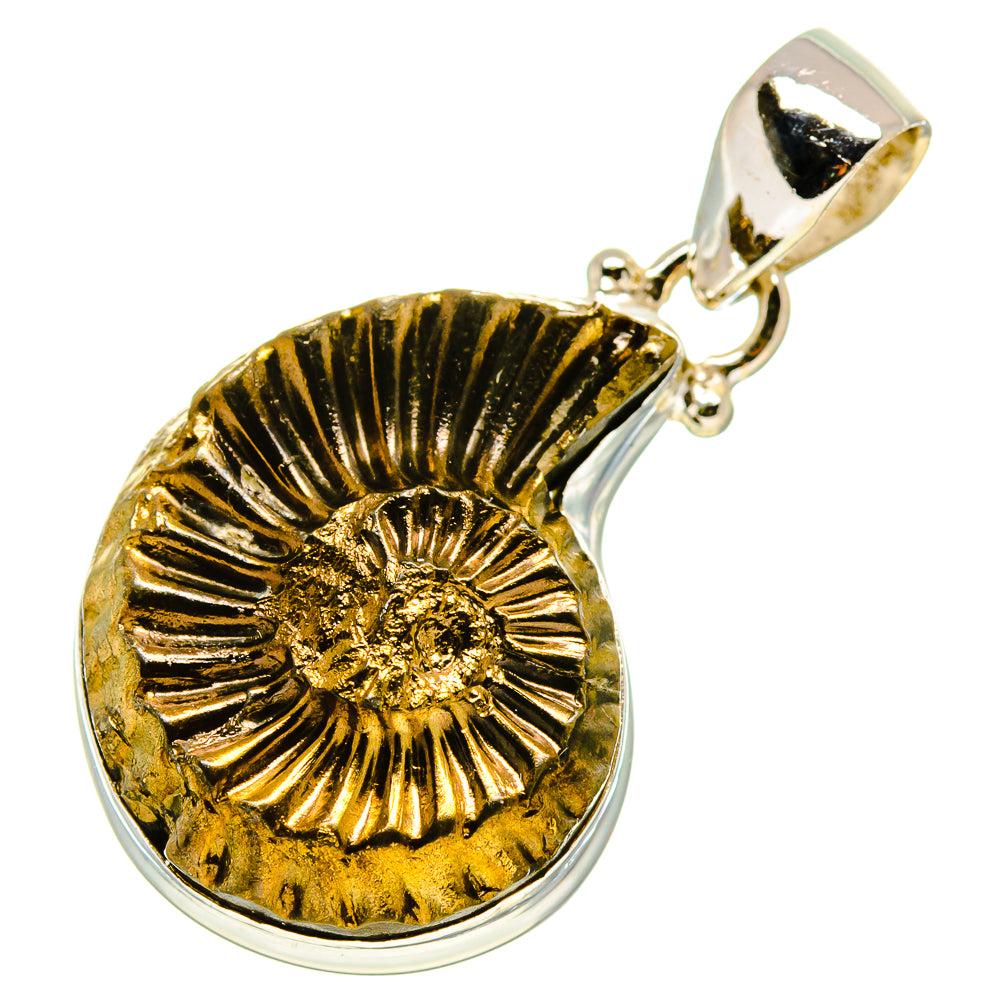 Pyrite Fossil Pendants handcrafted by Anasilvercos - PD757552