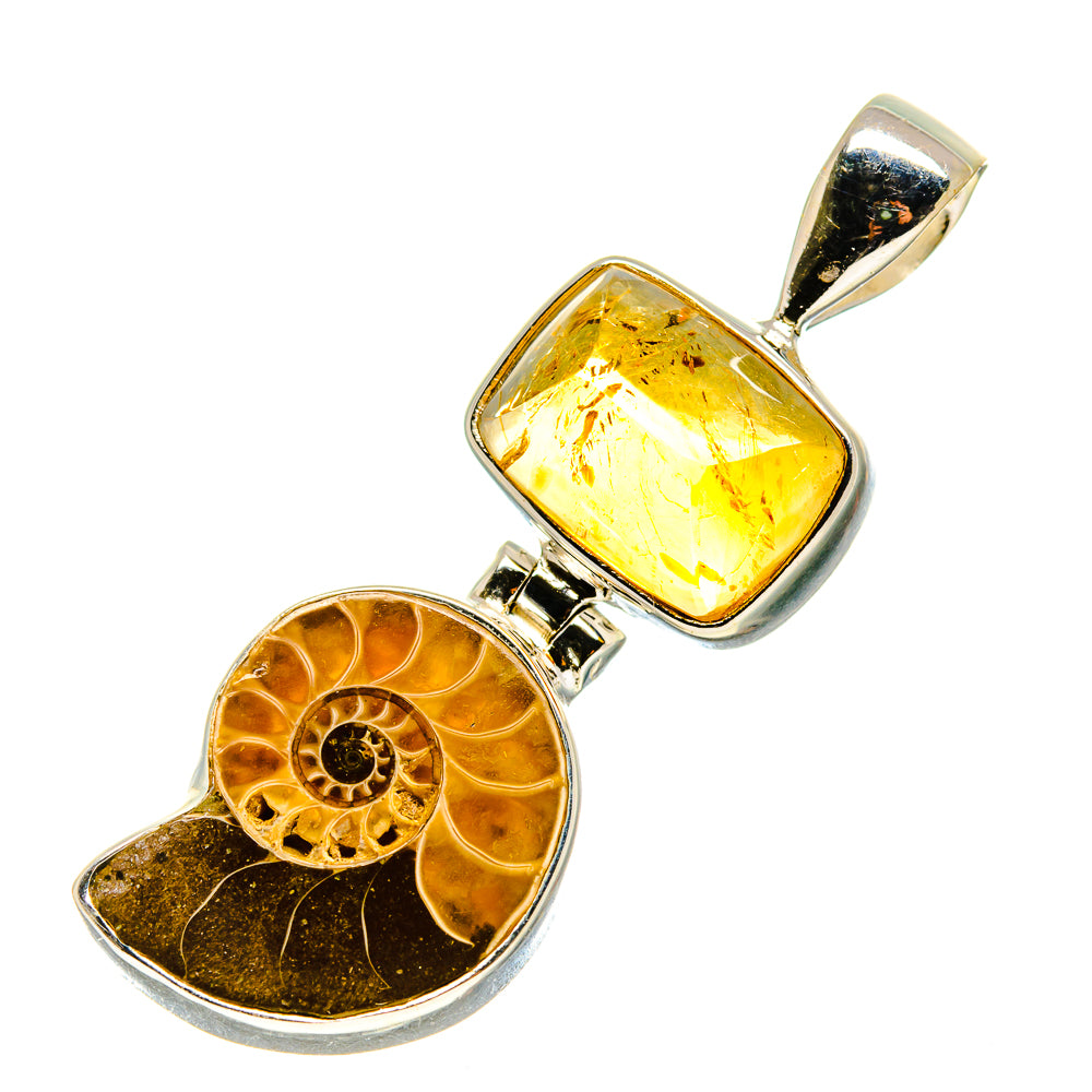 Ammonite Fossil Pendants handcrafted by Anasilvercos - PD757578