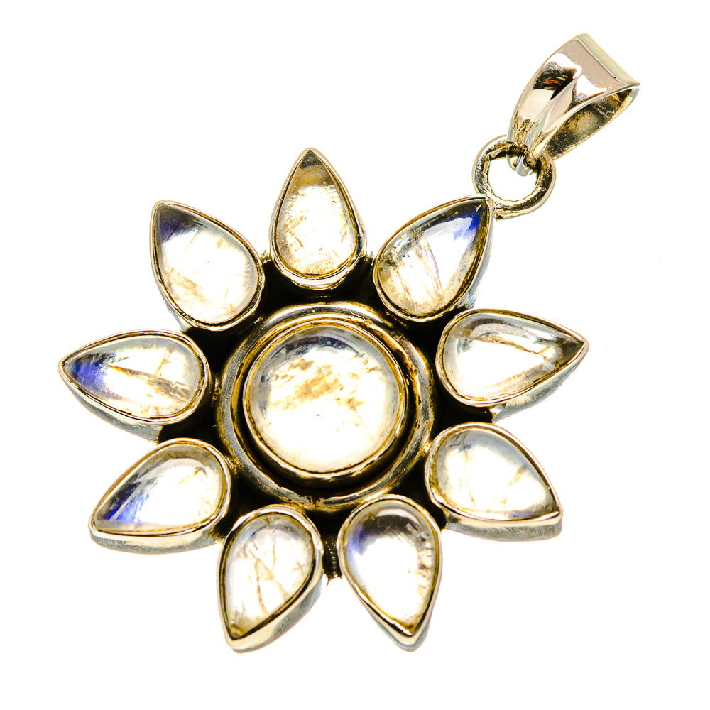 Rainbow Moonstone Pendants handcrafted by Anasilvercos - PD757592