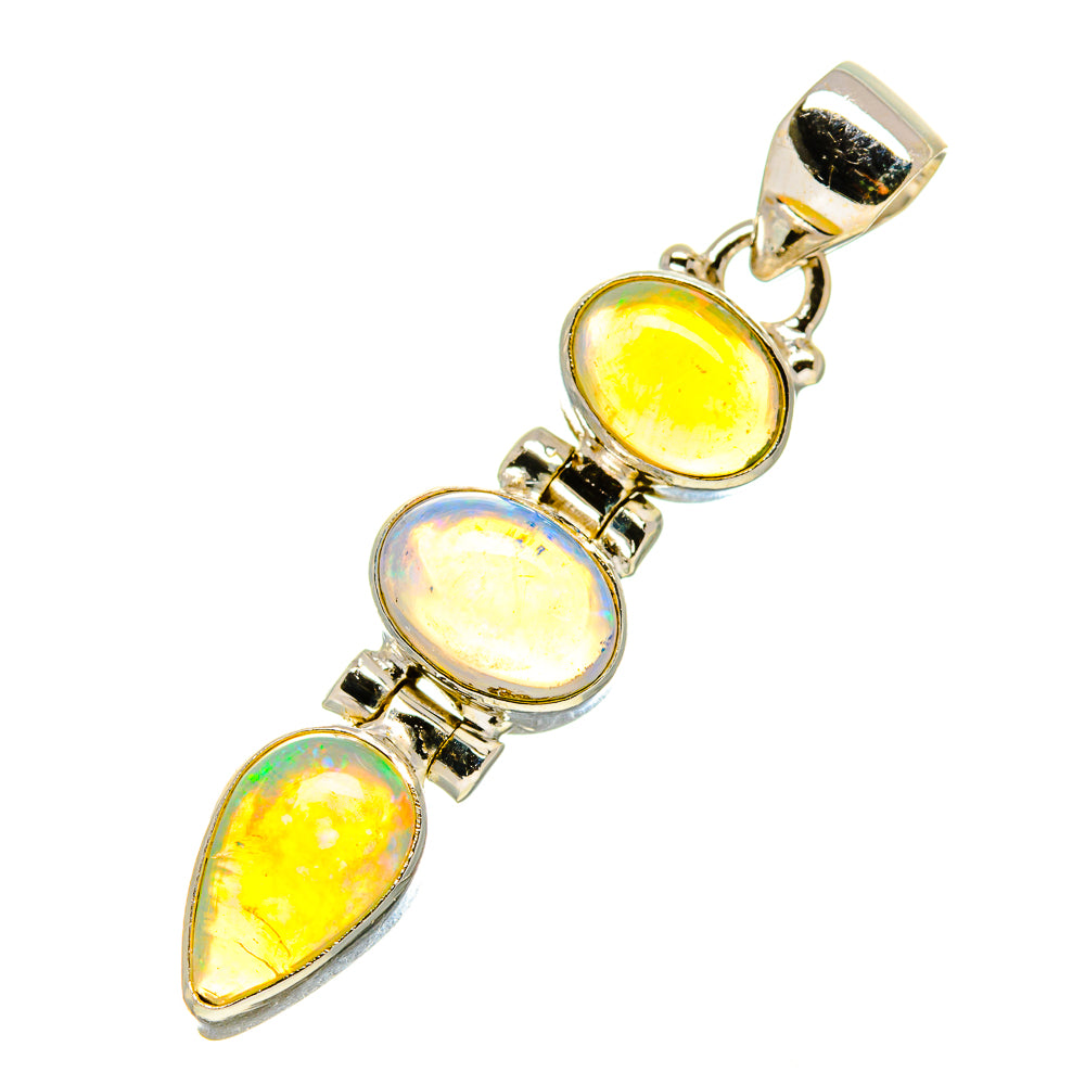 Ethiopian Opal Pendants handcrafted by Anasilvercos - PD757597