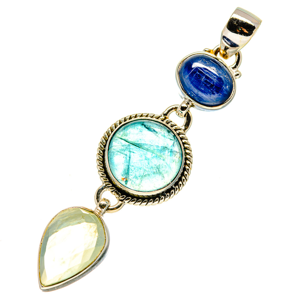 Blue Fluorite Pendants handcrafted by Anasilvercos - PD757609
