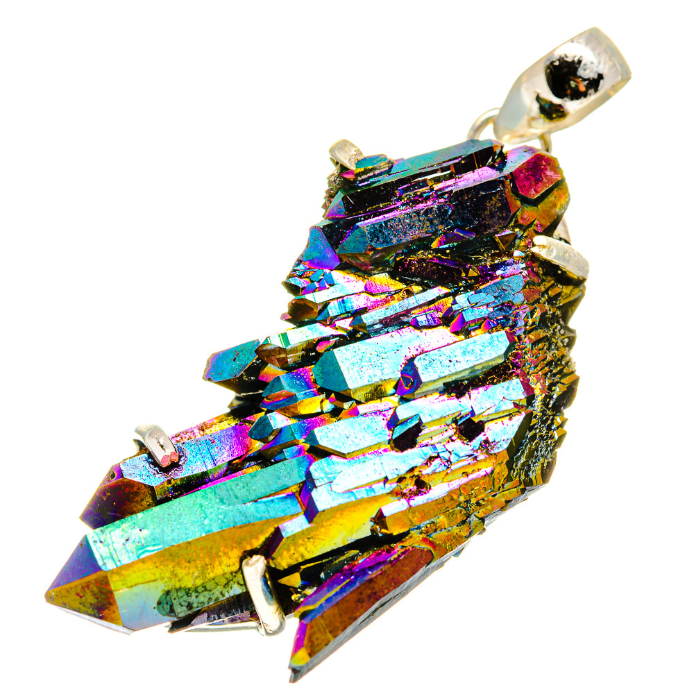 Titanium Sunshine Druzy Pendants handcrafted by Anasilvercos - PD757620