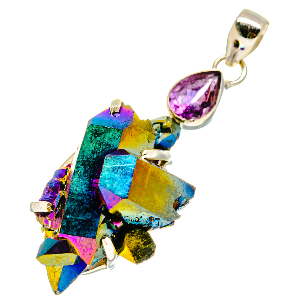 Titanium Sunshine Druzy Pendants handcrafted by Anasilvercos - PD757621
