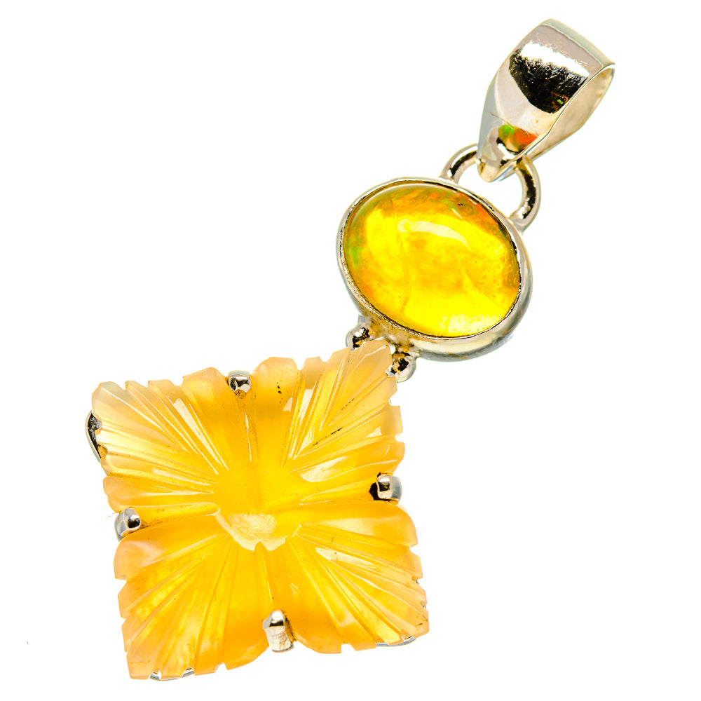 Peach Moonstone Pendants handcrafted by Anasilvercos - PD757634