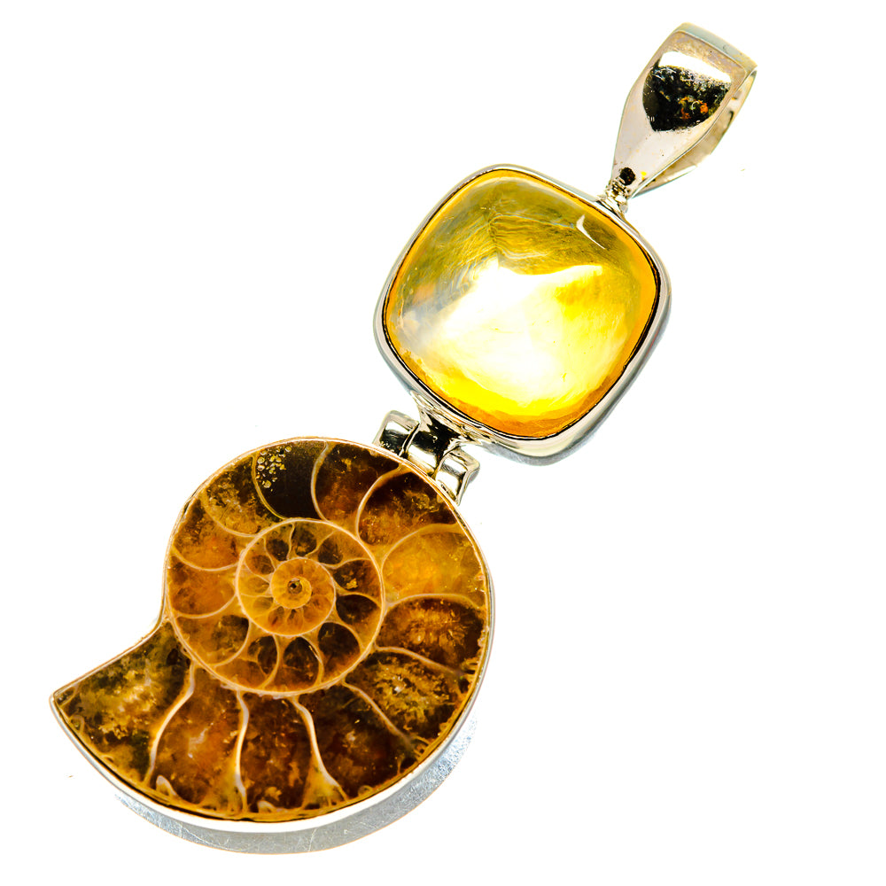 Ammonite Fossil Pendants handcrafted by Anasilvercos - PD757642