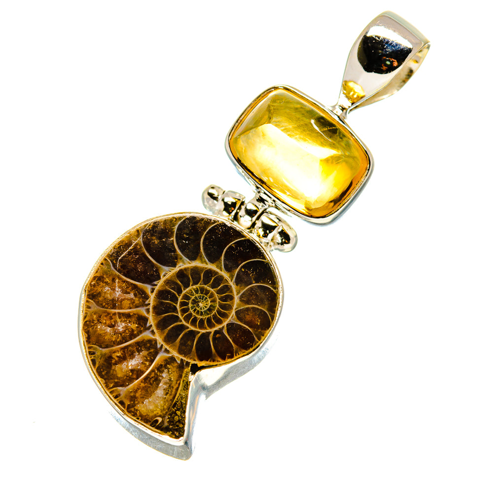 Ammonite Fossil Pendants handcrafted by Anasilvercos - PD757644