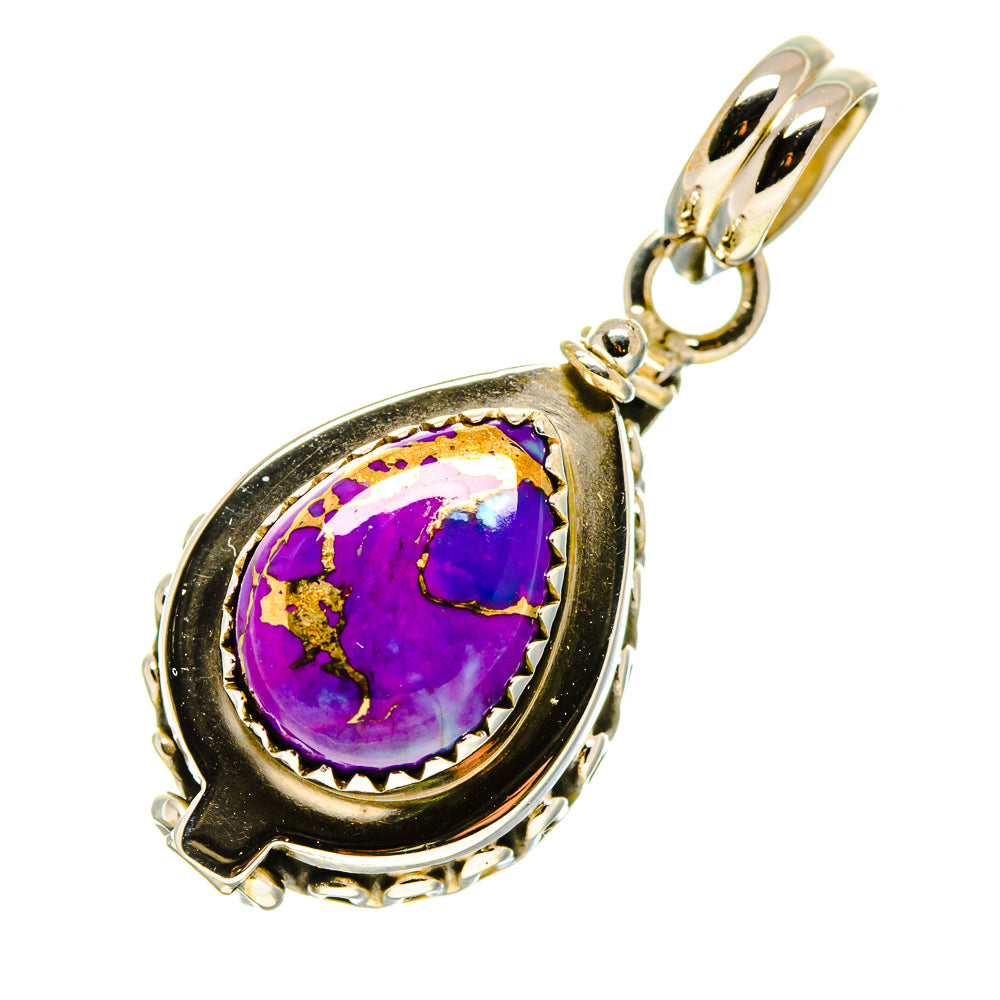 Purple Copper Composite Turquoise Pendants handcrafted by Anasilvercos - PD757652