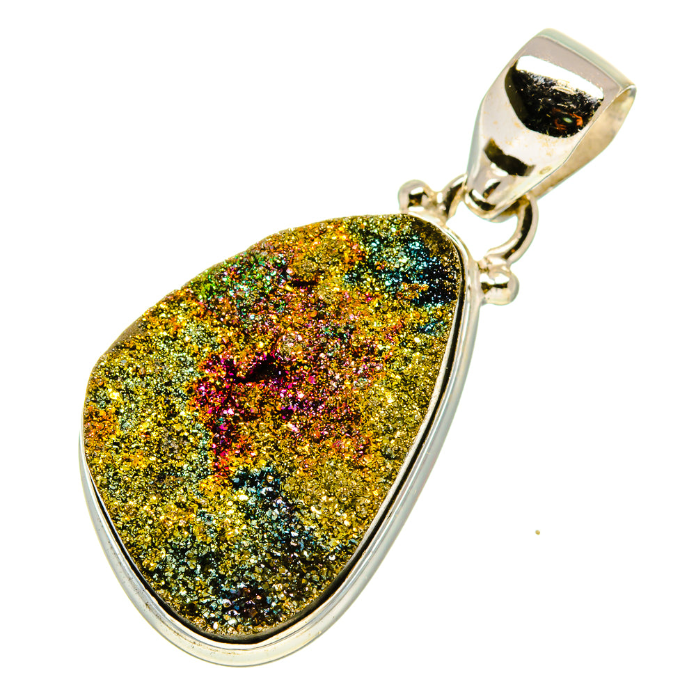 Spectro Pyrite Druzy Pendants handcrafted by Anasilvercos - PD757667