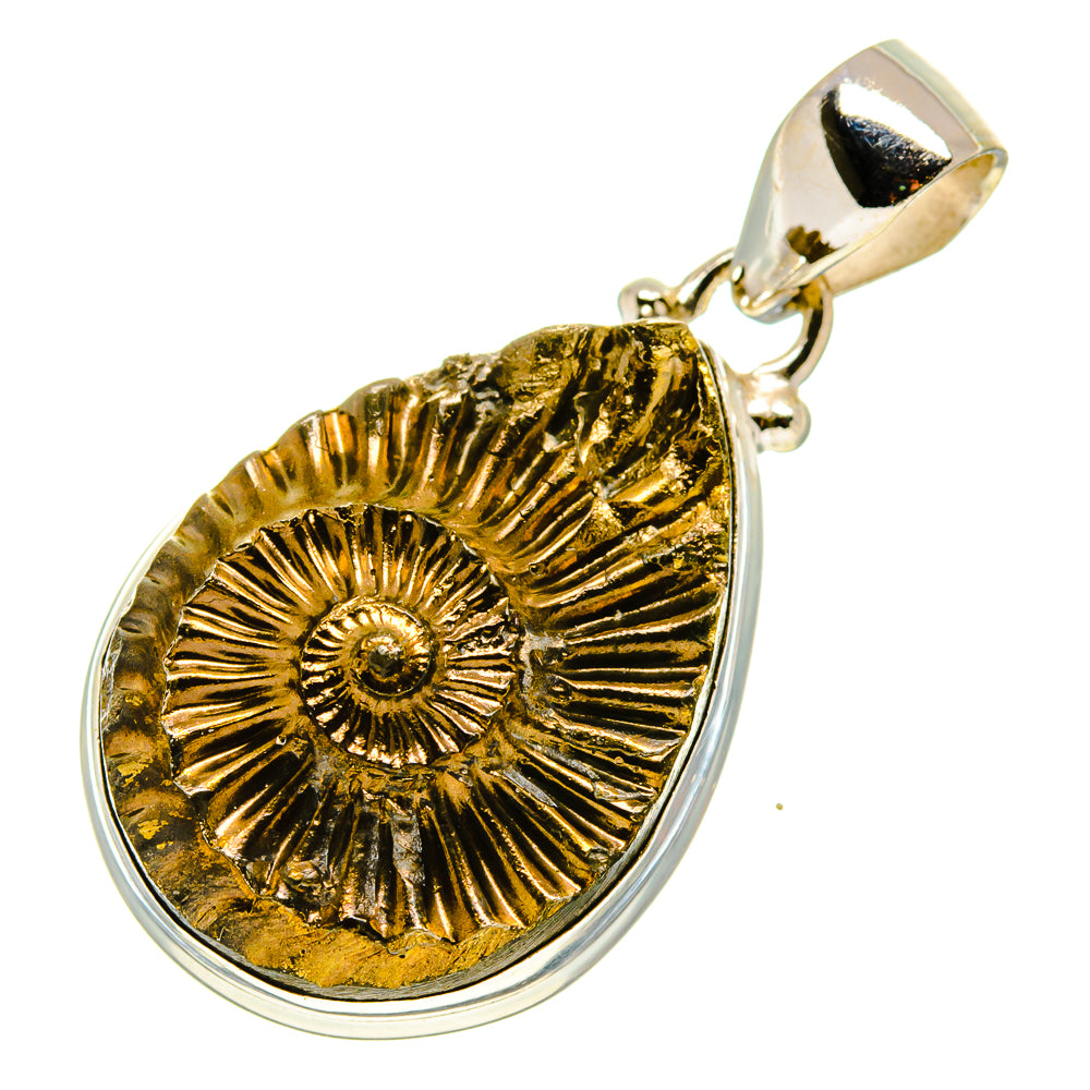 Pyrite Fossil Pendants handcrafted by Anasilvercos - PD757669