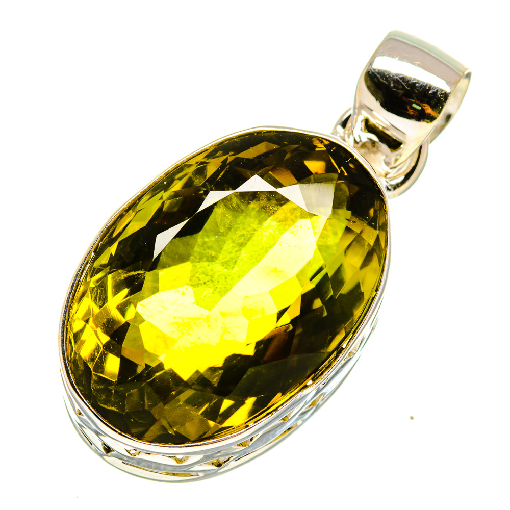 Olive Quartz Pendants handcrafted by Anasilvercos - PD757671