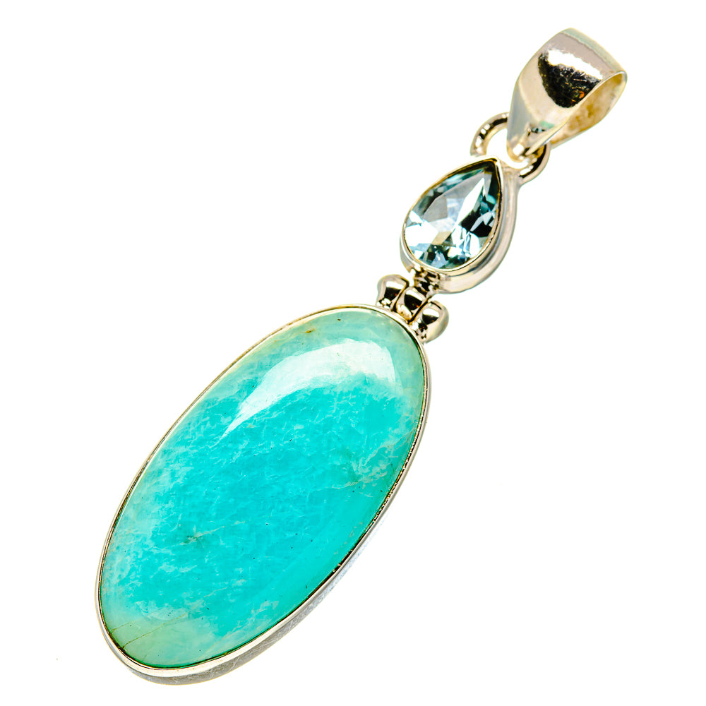 Larimar, Blue Topaz Pendants handcrafted by Anasilvercos - PD757708