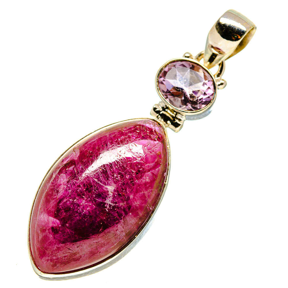 Ruby Fuchsite, Amethyst Pendants handcrafted by Anasilvercos - PD757720