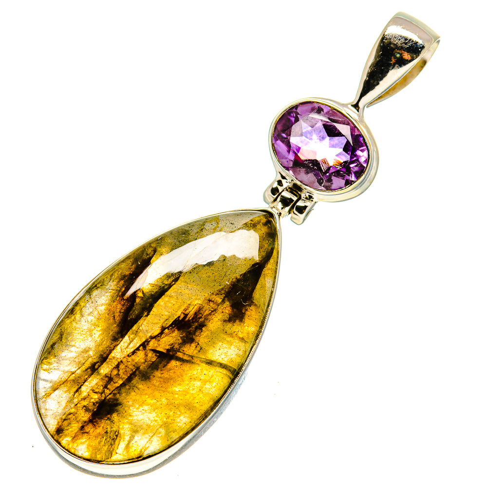 Labradorite, Amethyst Pendants handcrafted by Anasilvercos - PD757723