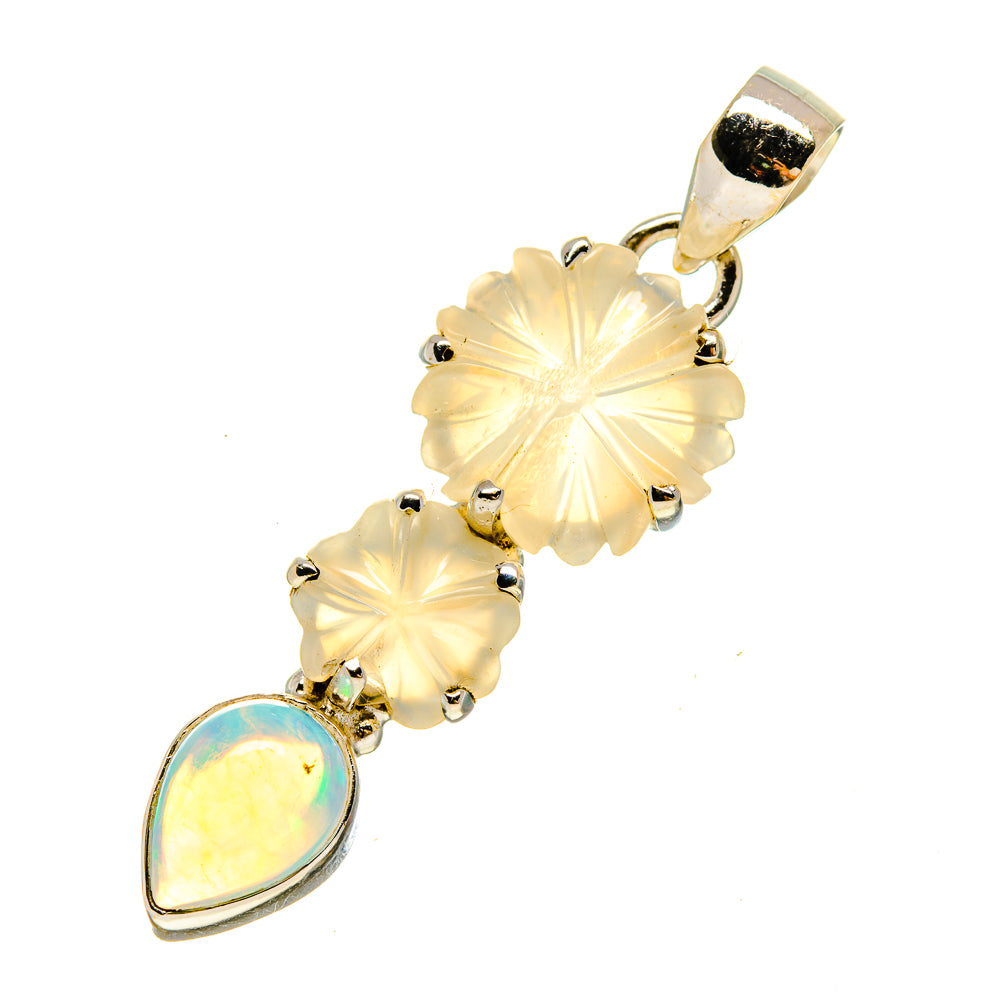 Moonstone, Ethiopian Opal Pendants handcrafted by Anasilvercos - PD757766