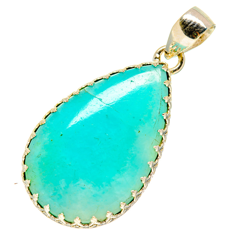 Peruvian Amazonite Pendants handcrafted by Anasilvercos - PD757799