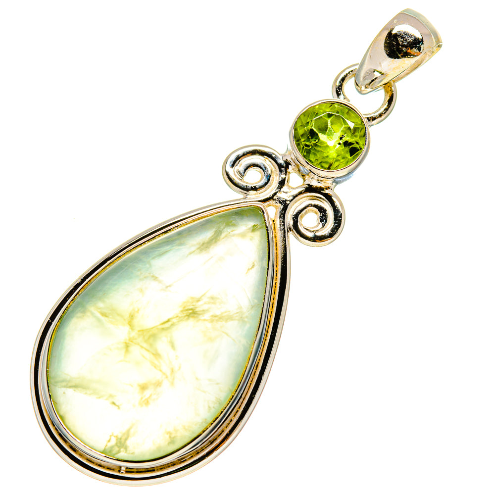 Prehnite, Peridot Pendants handcrafted by Anasilvercos - PD757801