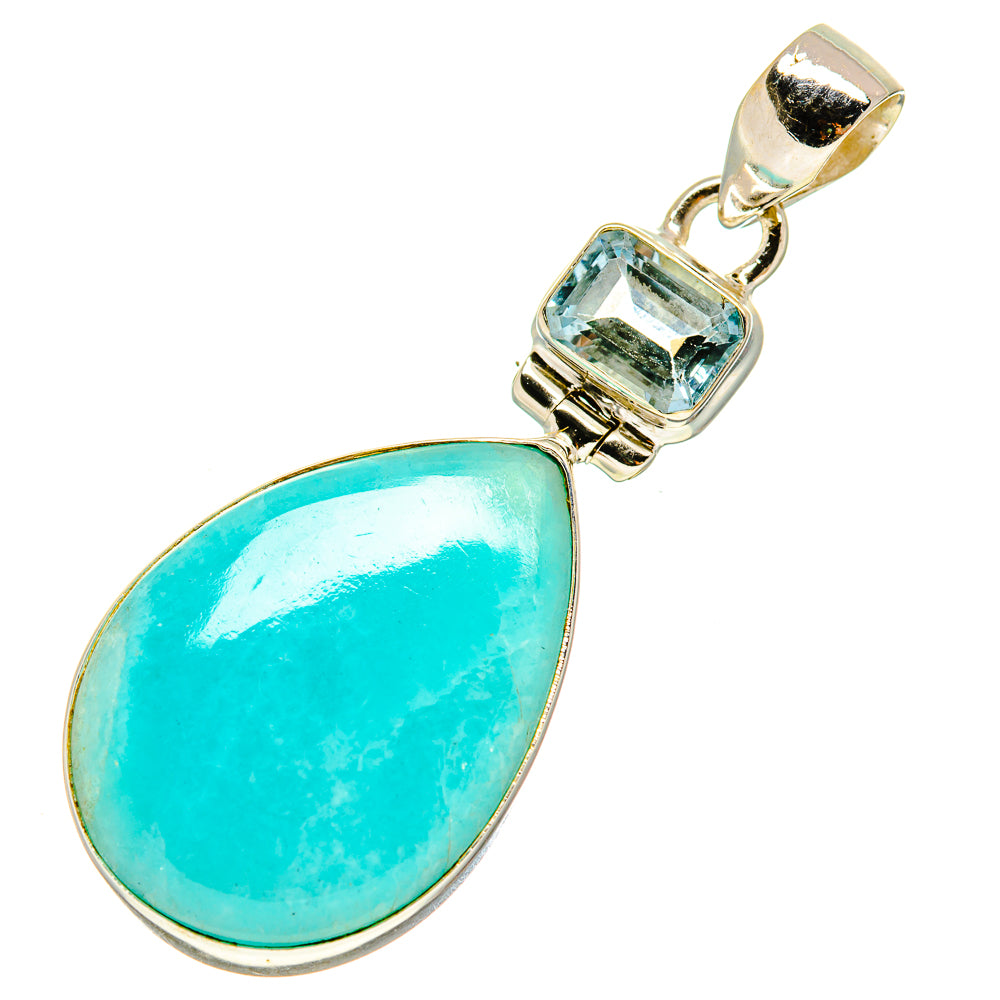 Peruvian Amazonite, Blue Topaz Pendants handcrafted by Anasilvercos - PD757815